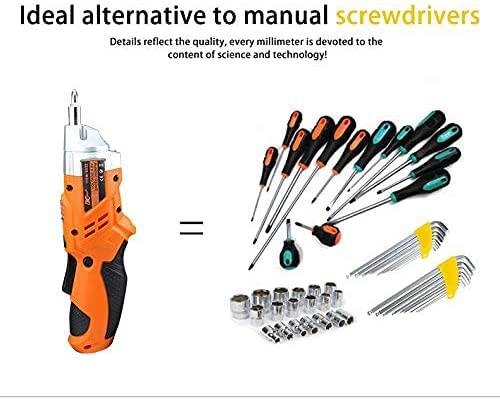 AULCELN Destornillador eléctrico Recargable, juego de destornilladores inalámbricos Pistolas de tornillo de iones de litio de 4,8 V con 32 puntas, luz LED para bricolaje doméstico, herramientas eléctricas y manuales - DIGVICE MX