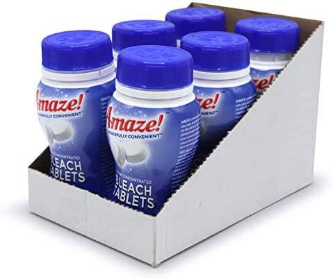 AMAZE! Pastillas de lejía ultraconcentradas para lavandería y limpieza del hogar. (Caja de 6 Botellas, Aroma Original) - DIGVICE MX