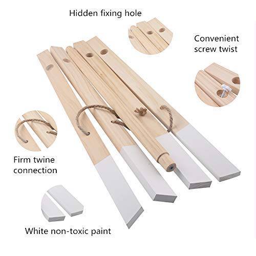 Let´s make - un gimnasio de juegos de madera orgánica con 4 juguetes de gimnasio, marco de gimnasio plegable para bebés, barra colgante para centro de actividades - DIGVICE MX