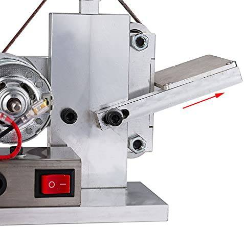 Cozyel - Mini lijadora de banda de 110 V, lijadora eléctrica, pulidora, cuchillo, afilador de bordes Apex, 9000 RPM con 10 cinturones abrasivos para metal, madera, acrílico, pulido - DIGVICE MX