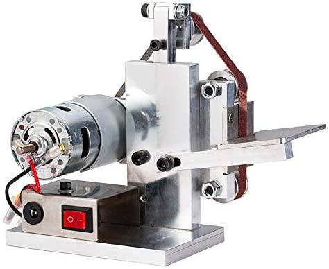 Cozyel - Mini lijadora de banda de 110 V, lijadora eléctrica, pulidora, cuchillo, afilador de bordes Apex, 9000 RPM con 10 cinturones abrasivos para metal, madera, acrílico, pulido - DIGVICE MX