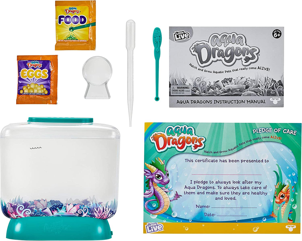 Little Live Aqua Dragons - Hábitat de aguas profundas - Escotilla de tanque con luz LED y crecimiento de mascotas acuáticas 26025