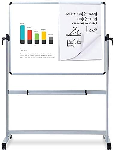 Pizarra blanca móvil magnética de doble cara Viz-pro Rm4836l