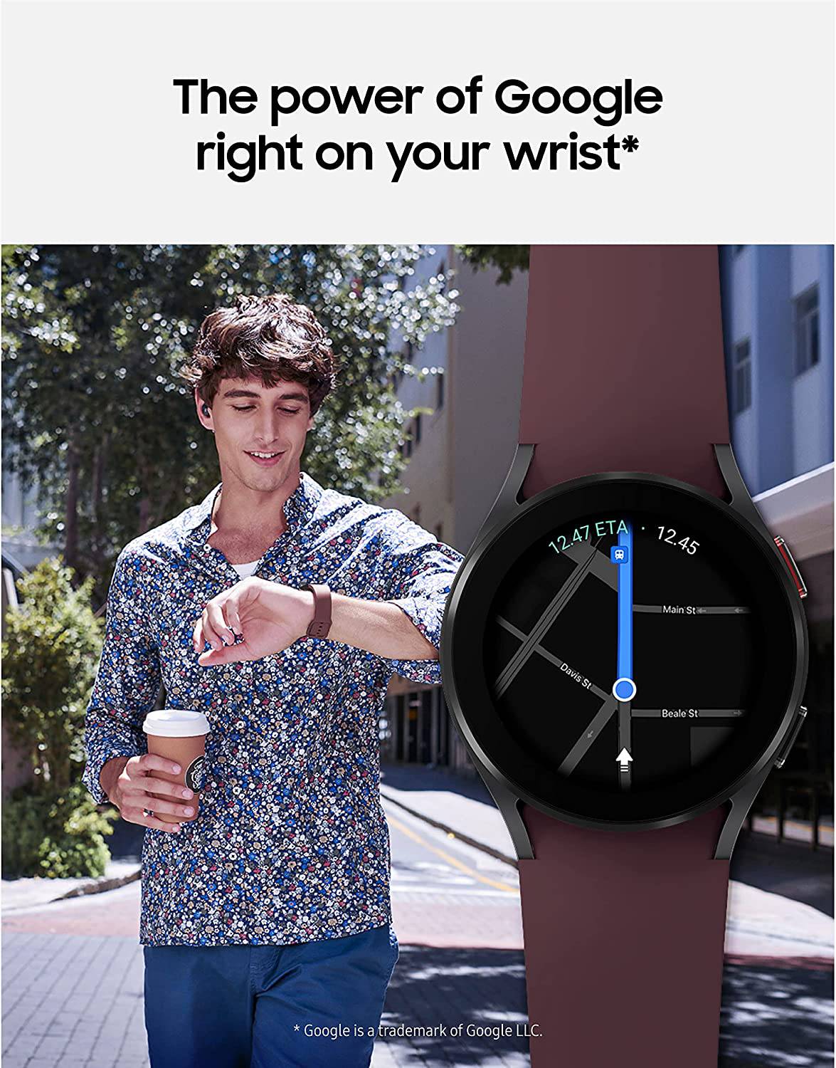 SAMSUNG Galaxy Watch 4 Reloj inteligente de 40 mm con rastreador de monitor ECG para salud, fitness, correr, ciclos de sueño, detección de caídas por GPS, Bluetooth, versión de EE. UU., SM-R860NZKAXAA, negro