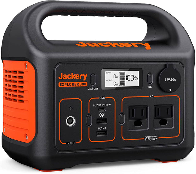 Jackery Portable Power Station Explorer 300, batería de litio de respaldo de 293 Wh, salida de CA de onda sinusoidal pura de 110 V/300 W, generador solar (panel solar no incluido) para exteriores, camping, viajes, caza, apagón - DIGVICE MX