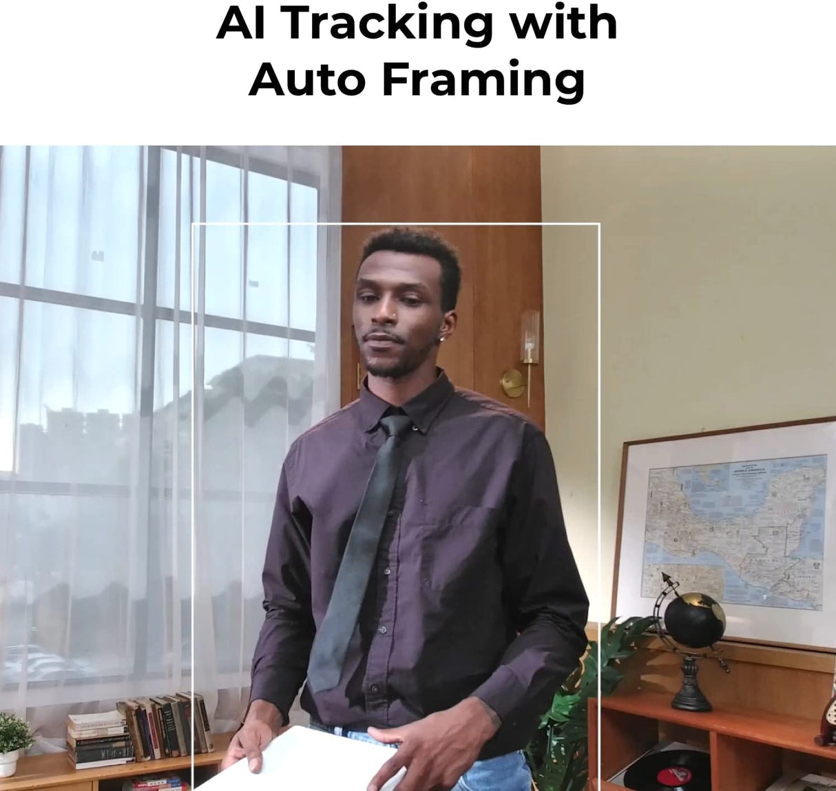 Cámara web OBSBOT Tiny PTZ 4K, encuadre y enfoque automático alimentados por IA, cámara de videoconferencia 4K con micrófonos omnidireccionales duales, seguimiento automático con cardán de 2 ejes, HDR, 60 FPS, corrección de poca luz, transmisión