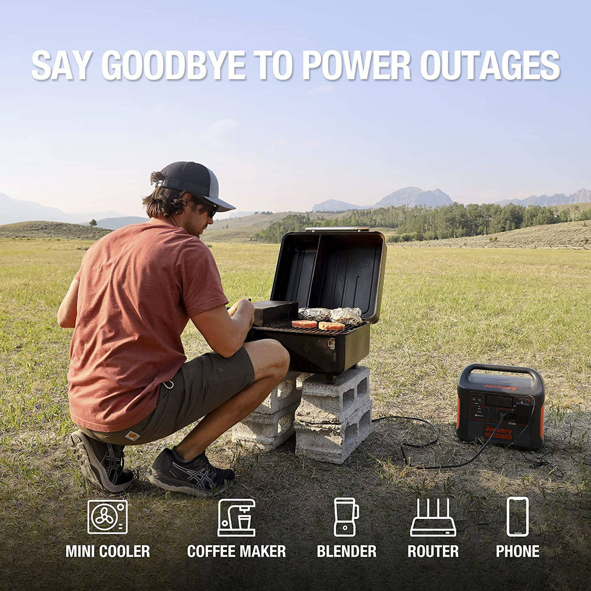 Jackery Portable Power Station Explorer 1500, generador portátil de 1534 Wh con 3 salidas de CA de 110 V/1800 W, para acampar al aire libre en RV/van, Overlanding - DIGVICE MX