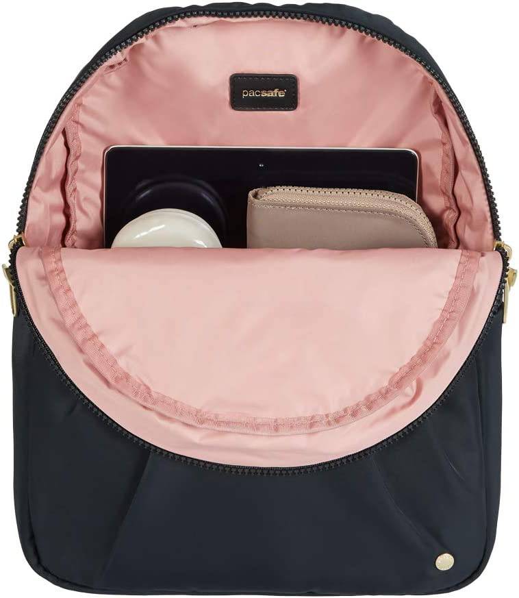 Pacsafe Citysafe Cx - Mochila convertible antirrobo para mujer, compatible con tableta de 10", color negro
