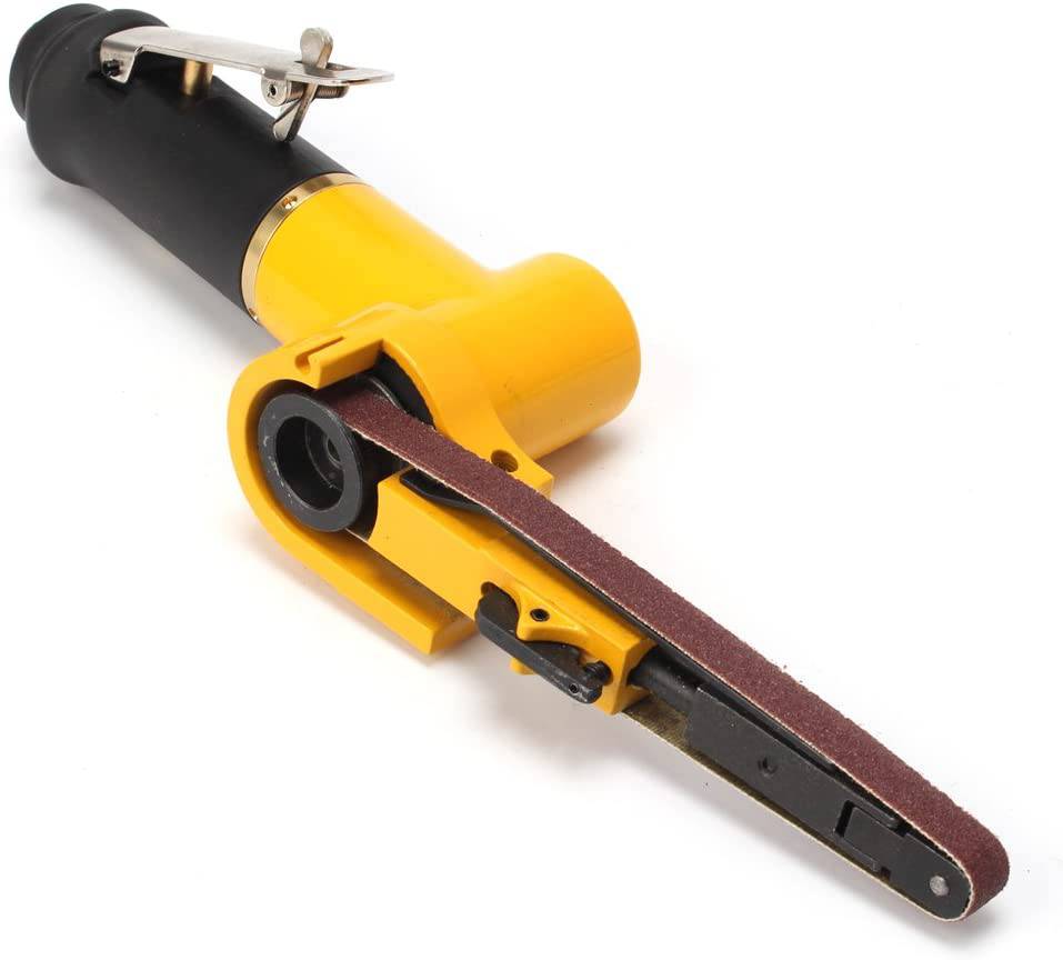 SI FANG - Lijadora de banda neumática de 3/8''x 13'' con 2 cinturones (10 mm x 330 mm) - DIGVICE MX