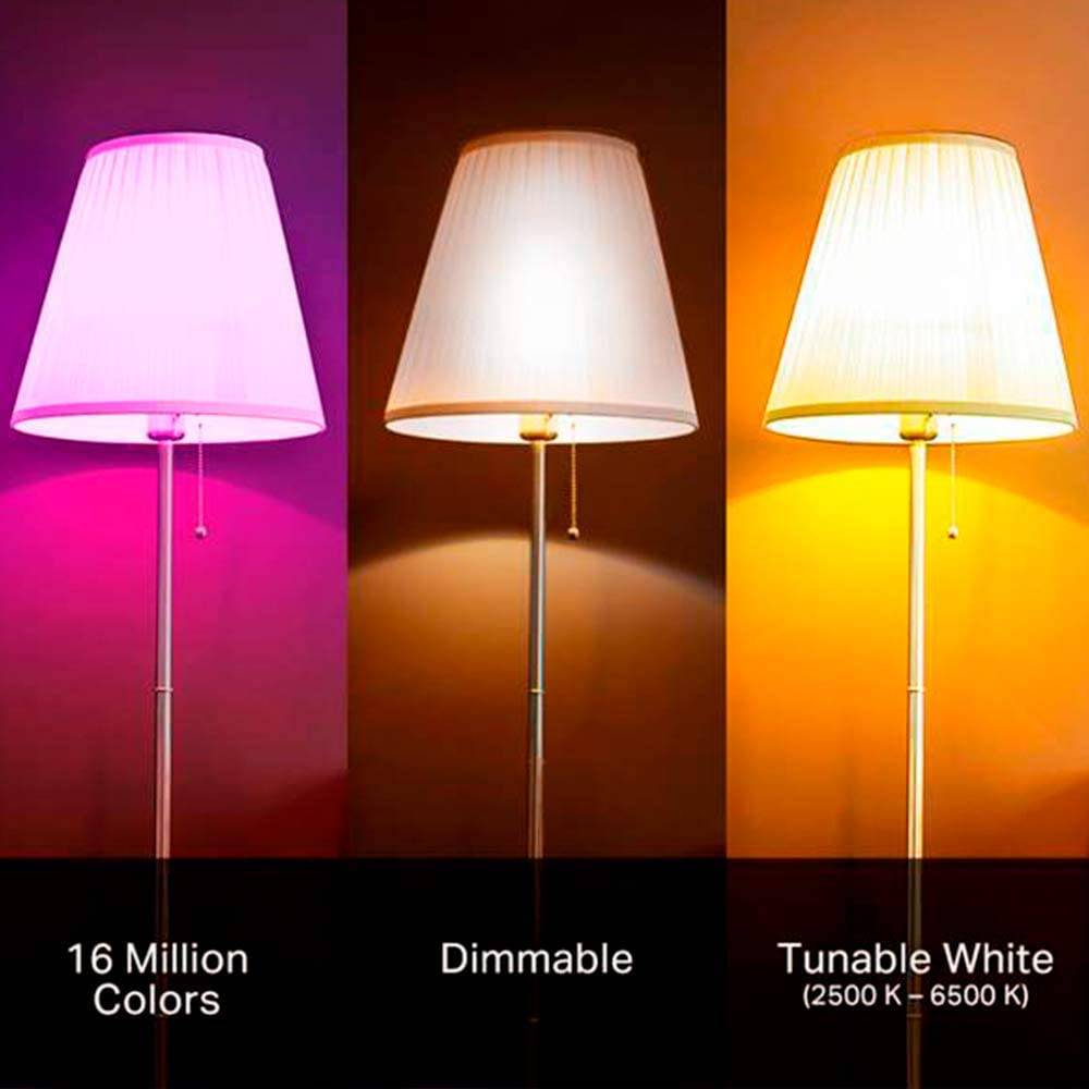 Kasa Bombilla inteligente , 850 lúmenes, bombilla LED WiFi regulable que cambia a todo color compatible con Alexa y Google Home, A19, 9,5 W, 2,4 Ghz solamente, no requiere concentrador, 1 paquete (KL130) - DIGVICE MX