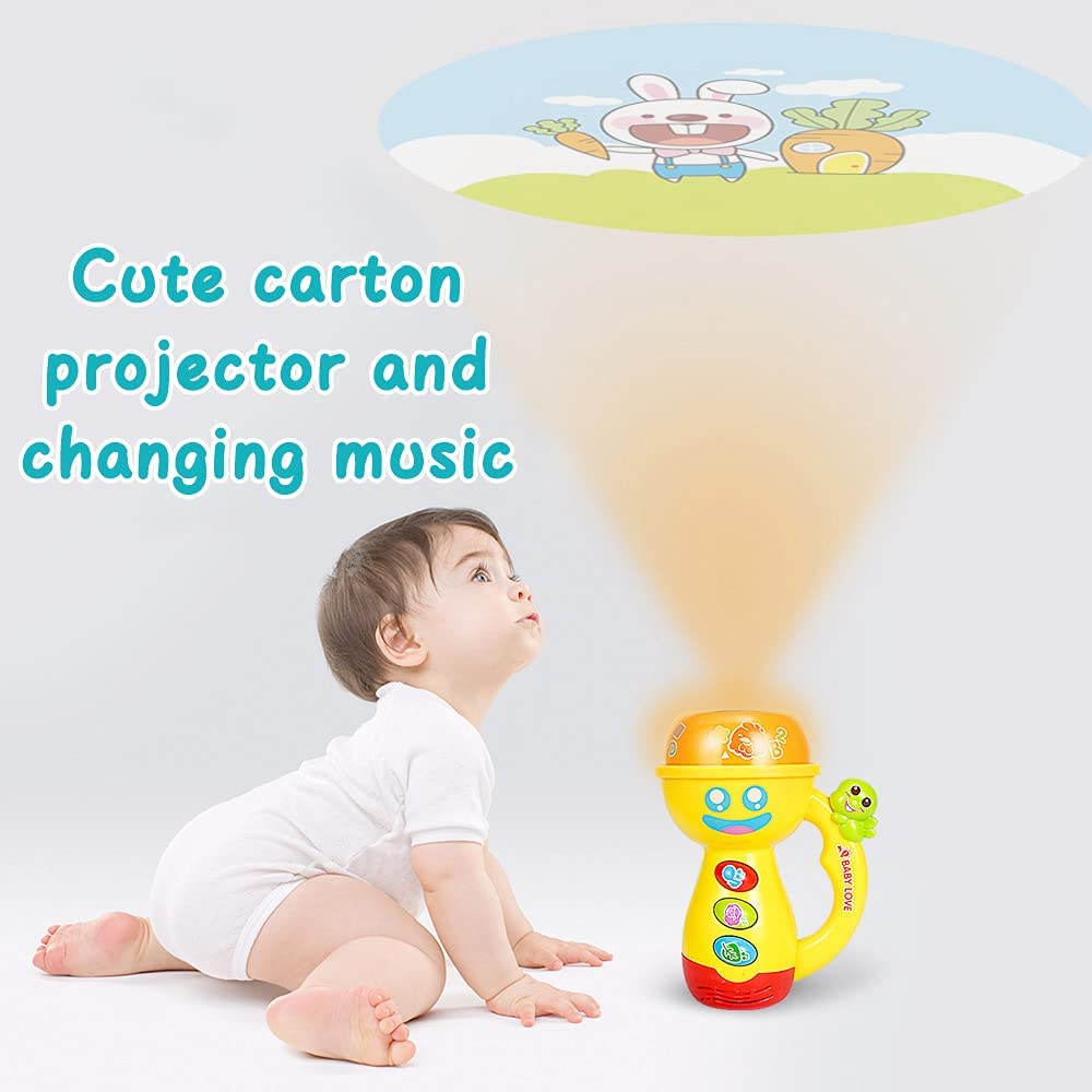CO - CREA - Juguetes con linternas para niños y niñas de 1 año, juguetes con proyector para bebés- B0BCK87NNH