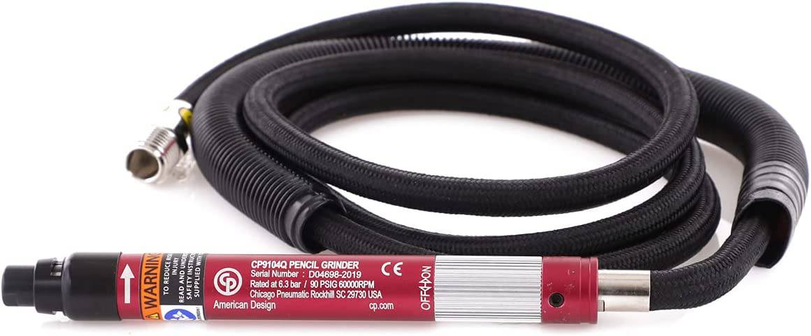 Chicago Pneumatic CP9104Q - Amoladora neumática tipo lápiz de 1/8 pulgadas (3 mm), 0,05 HP / 40 W - 60 000 RPM - DIGVICE MX