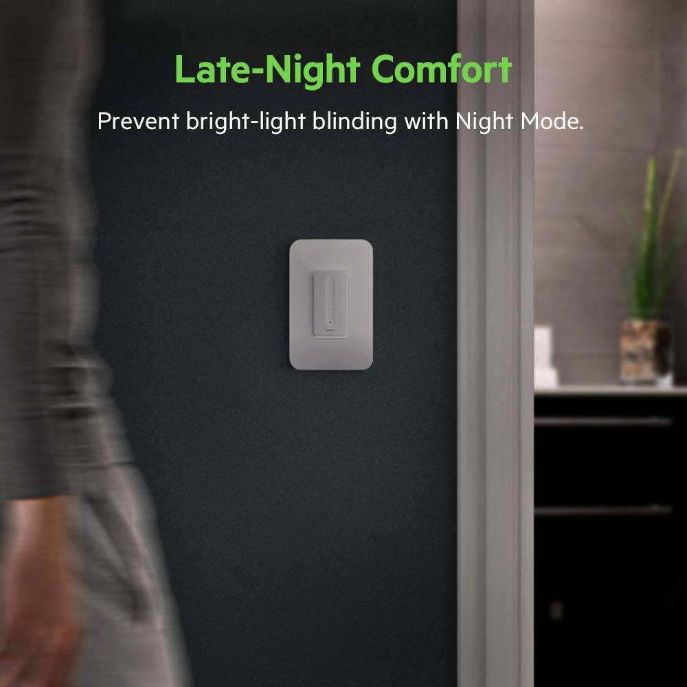 WeMo - WDS060 Wemo WiFi Smart Dimmer Switch (Dim + Control de luces desde cualquier lugar con aplicación, control de voz con Alexa, Asistente de Google, Apple HomeKit) - DIGVICE MX