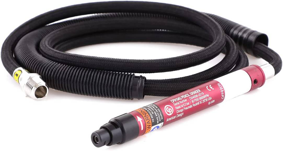 Chicago Pneumatic CP9104Q - Amoladora neumática tipo lápiz de 1/8 pulgadas (3 mm), 0,05 HP / 40 W - 60 000 RPM - DIGVICE MX