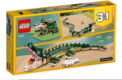 LEGO Creator 3in1 Cocodrilo 31121 Juguete de construcción con juguetes de animales salvajes (454 piezas)