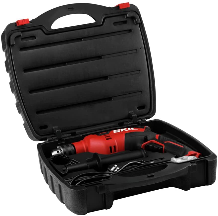 Skil HD182002 - Taladro de martillo con cable de 7,5 amperios, 1/2 pulgada con 100 brocas - DIGVICE MX