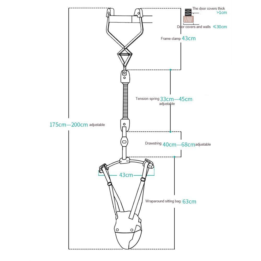 HI SUYI - Juego de ejercitador para puerta de bebé con abrazadera para puerta, correa ajustable para bebés de 6 a 24 meses… - DIGVICE MX