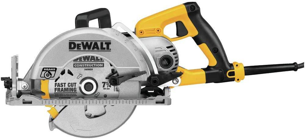 DEWALT Sierra circular de 7-1/4 pulgadas, 15 amperios, tornillo sin fin, con cable (DWS535B) - DIGVICE MX