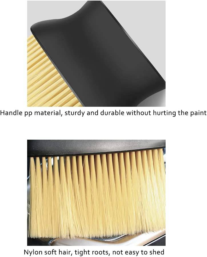 Kekejia - Cepillos de coche para detalles, limpiador de cepillo de coche supersuave, utilizado para interior, exterior, limpieza, limpieza, boquilla, panel de instrumentos, 3 cepillos de mango corto y 1 cepillo de mango largo
