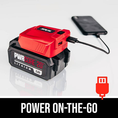 Skil PWRCore 20 Kit de martillo rotativo sin escobillas de 20 V y 7/8", incluye batería de 5,0 Ah, cargador PWRJump y adaptador USB PWRAssit - RH1704-1A - DIGVICE MX