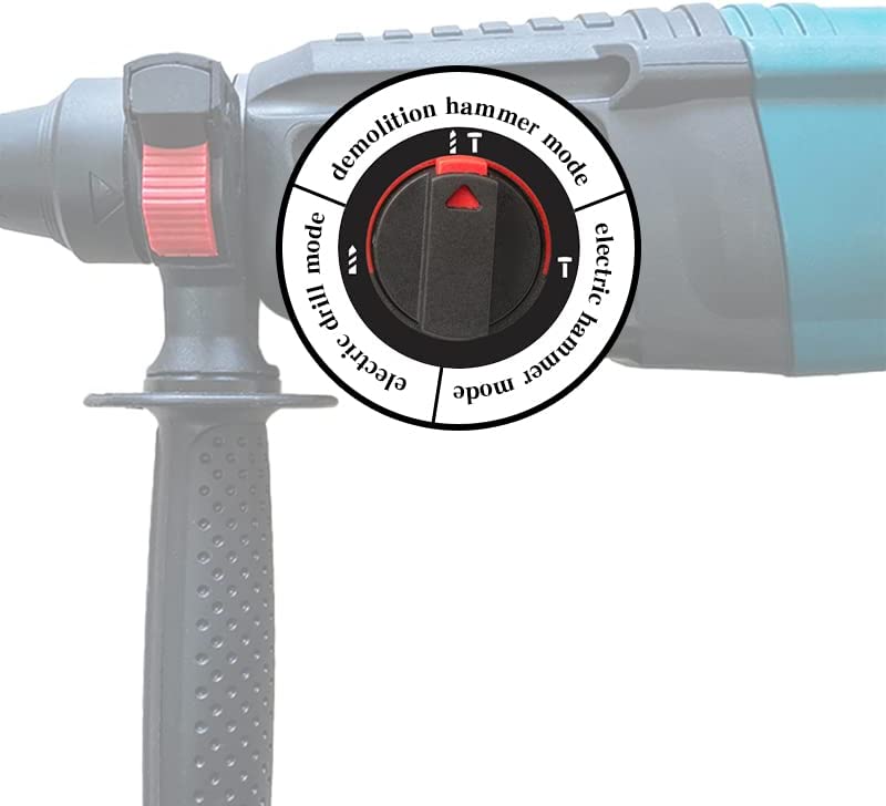 Taladro percutor eléctrico 3 en 1 | Embrague de seguridad Taladro eléctrico con cable de velocidad variable Sds-plus para hormigón/mampostería con estuche de transporte | 800w Velocidad giratoria 12 piezas - DIGVICE MX