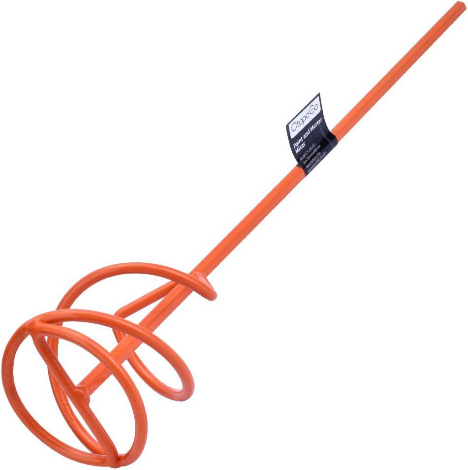 CtopoGo - Mezclador de pintura y mortero| Compuesto de 16" de largo, 3" de diámetro, sellador, lechada, capa delgada, yeso, lodo, mezclador de cemento, paleta agitadora. - DIGVICE MX