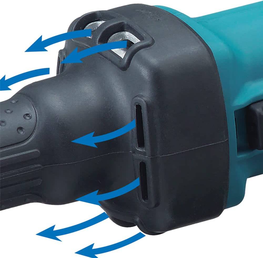 Amoladora de troquel Makita GD0601 de 1/4", con interruptor AC/DC, azul - DIGVICE MX