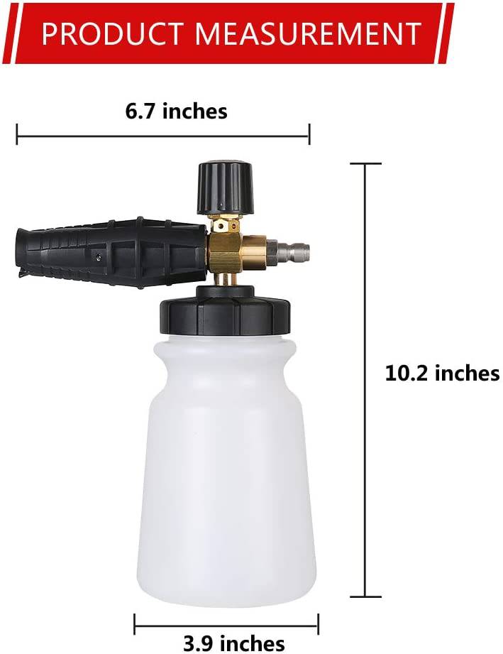 Weirran - Cañón de espuma de alta presión de 25 oz para lavado de autos, lanza de espuma para nieve, lado exterior limpio de sus casas, motocicletas, botes, etc.