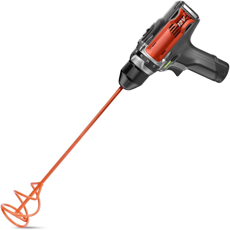 CtopoGo - Mezclador de pintura y mortero| Compuesto de 16" de largo, 3" de diámetro, sellador, lechada, capa delgada, yeso, lodo, mezclador de cemento, paleta agitadora. - DIGVICE MX