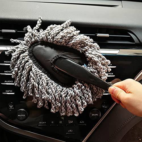 IPELY 2 Pack Super Soft Microfiber Car Dash Duster Brush para la limpieza del coche Hogar Cocina Ordenador Cepillo de limpieza Herramienta para quitar el polvo