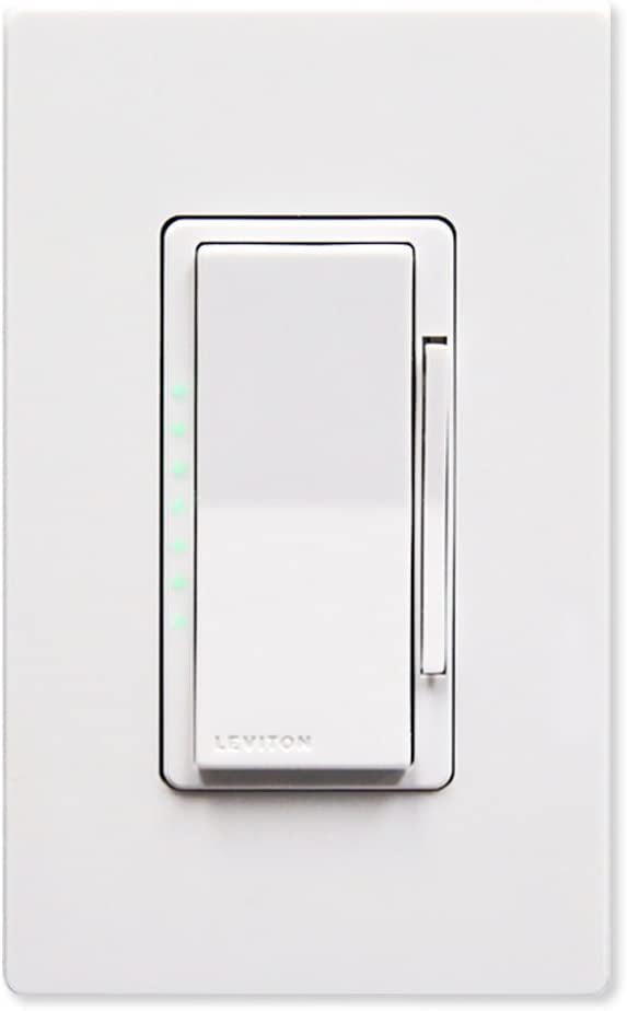Leviton DZ6HD-1BZ Decora Smart 600W Atenuador con tecnología Z-Wave, marfil, paquete de 1, blanco/almendra claro - DIGVICE MX