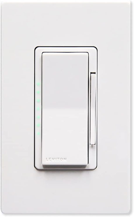 Leviton DZ6HD-1BZ Decora Smart 600W Atenuador con tecnología Z-Wave, marfil, paquete de 1, blanco/almendra claro - DIGVICE MX