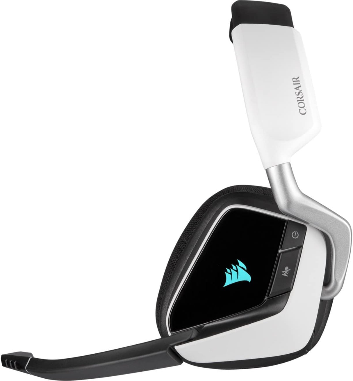 Corsair VOID RGB Elite Auriculares inalámbricos premium para juegos con sonido envolvente 7.1 - Certificado por Discord - Funciona con PC, PS5 y PS4 - Blanco (CA-9011202-NA)