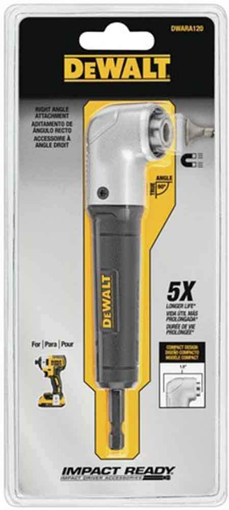 Accesorio de ángulo recto DEWALT, preparado para impactos (DWARA120) - DIGVICE MX