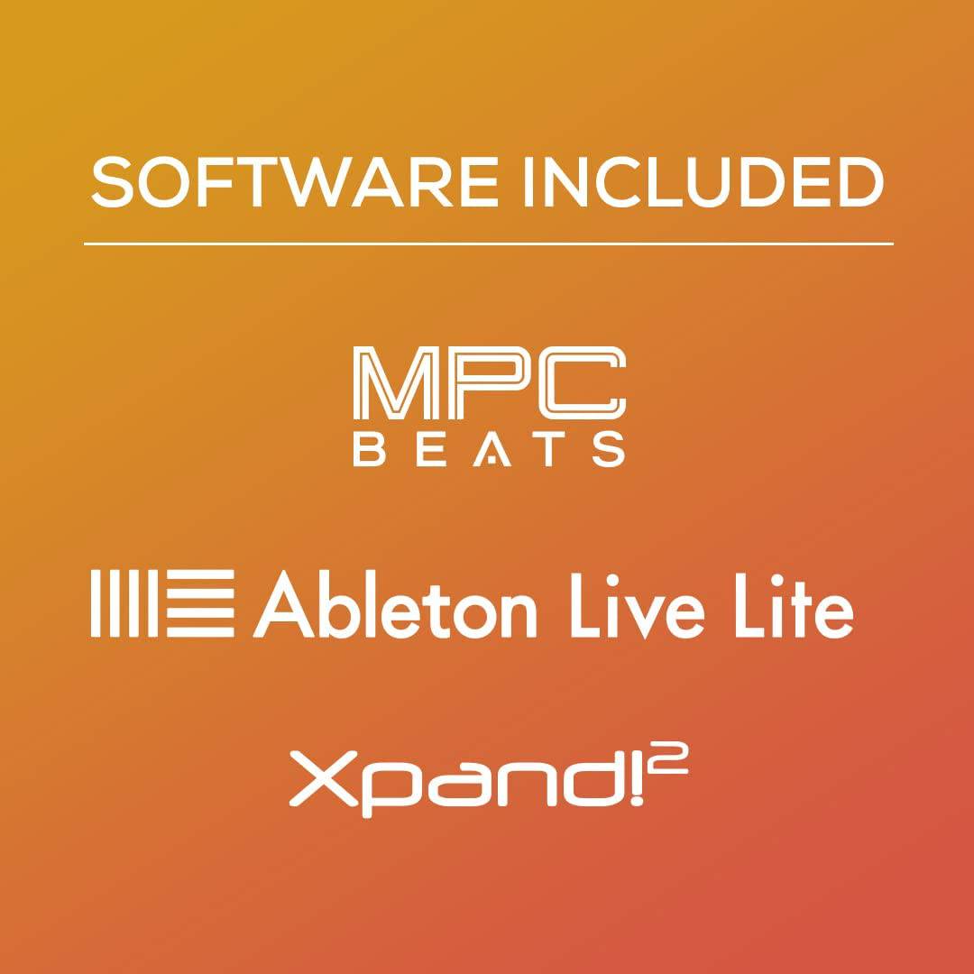 Alesis VI49 - Controlador de teclado MIDI USB de 49 teclas con 16 pads de batería, 12 perillas asignables, 36 botones y salida MIDI de 5 pines, software de producción incluido