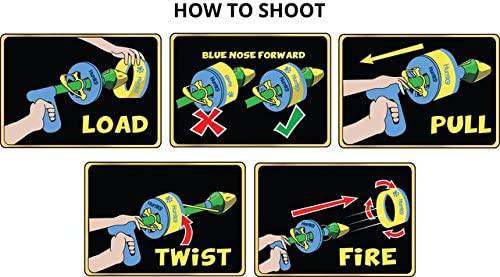 HurriK9 Lanzador de anillos voladores | Ejercita rápidamente a tu perro | Lanzador de juguetes para perros con anillos de espuma Spandex - DIGVICE MX