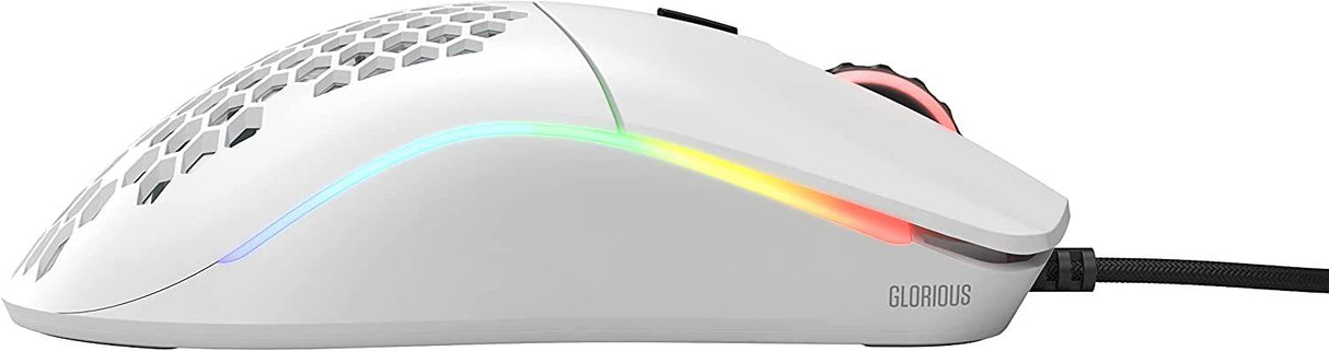 Glorious Gaming Mouse - Model O 67 g Superlight Honeycomb Mouse, Matte White Mouse