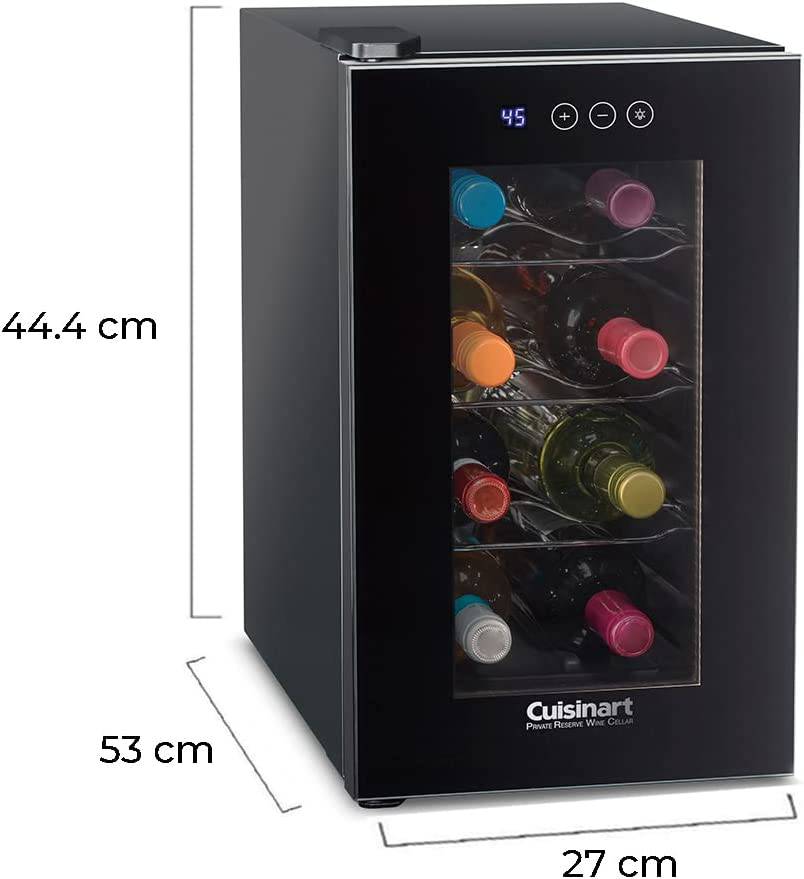 Cuisinart CWC-800CEN - Bodega de vino de reserva privada para 8 botellas, color negro - DIGVICE MX