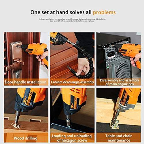 AULCELN Destornillador eléctrico Recargable, juego de destornilladores inalámbricos Pistolas de tornillo de iones de litio de 4,8 V con 32 puntas, luz LED para bricolaje doméstico, herramientas eléctricas y manuales - DIGVICE MX