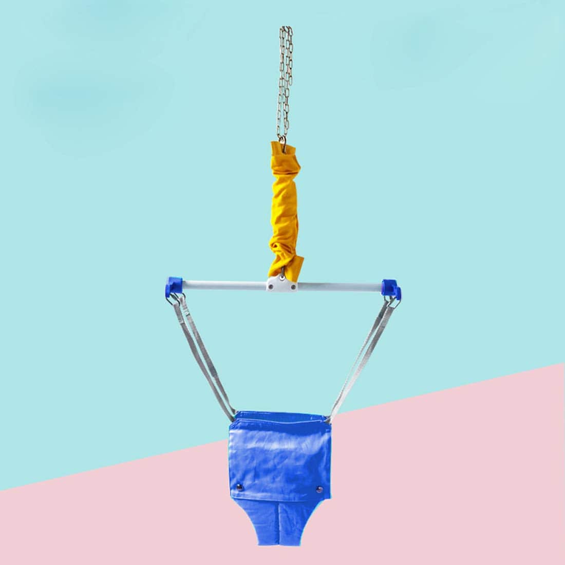 Gaorui - Juego creativo de puentes para puerta de bebé, gorila ajustable para bebé, juguetes para bebé, columpio para andador (azul) - DIGVICE MX