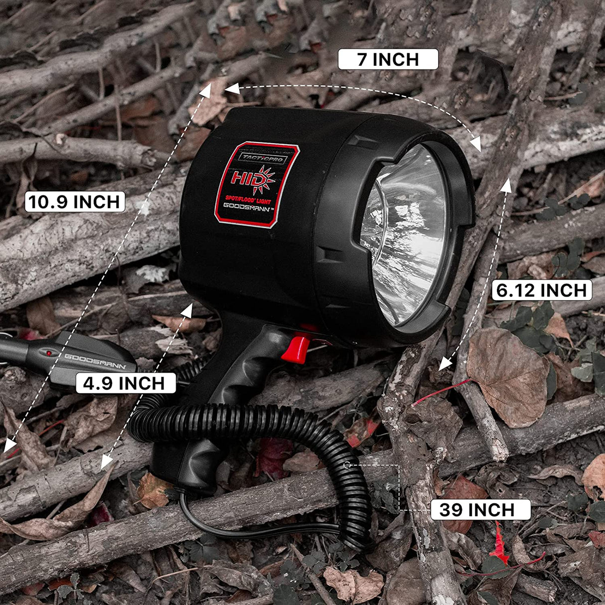 Goodsmann Tacticpro Potente 2000 Lumen HID Spotlight Car 9924-0011-06