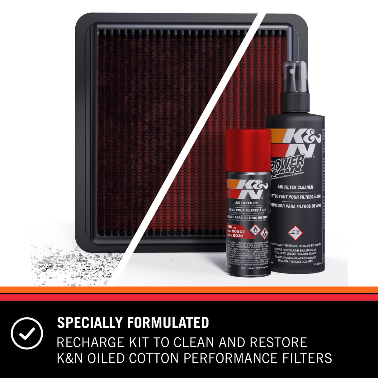 Kit de limpieza de filtro de aire K&N Kit de servicio 99-5050