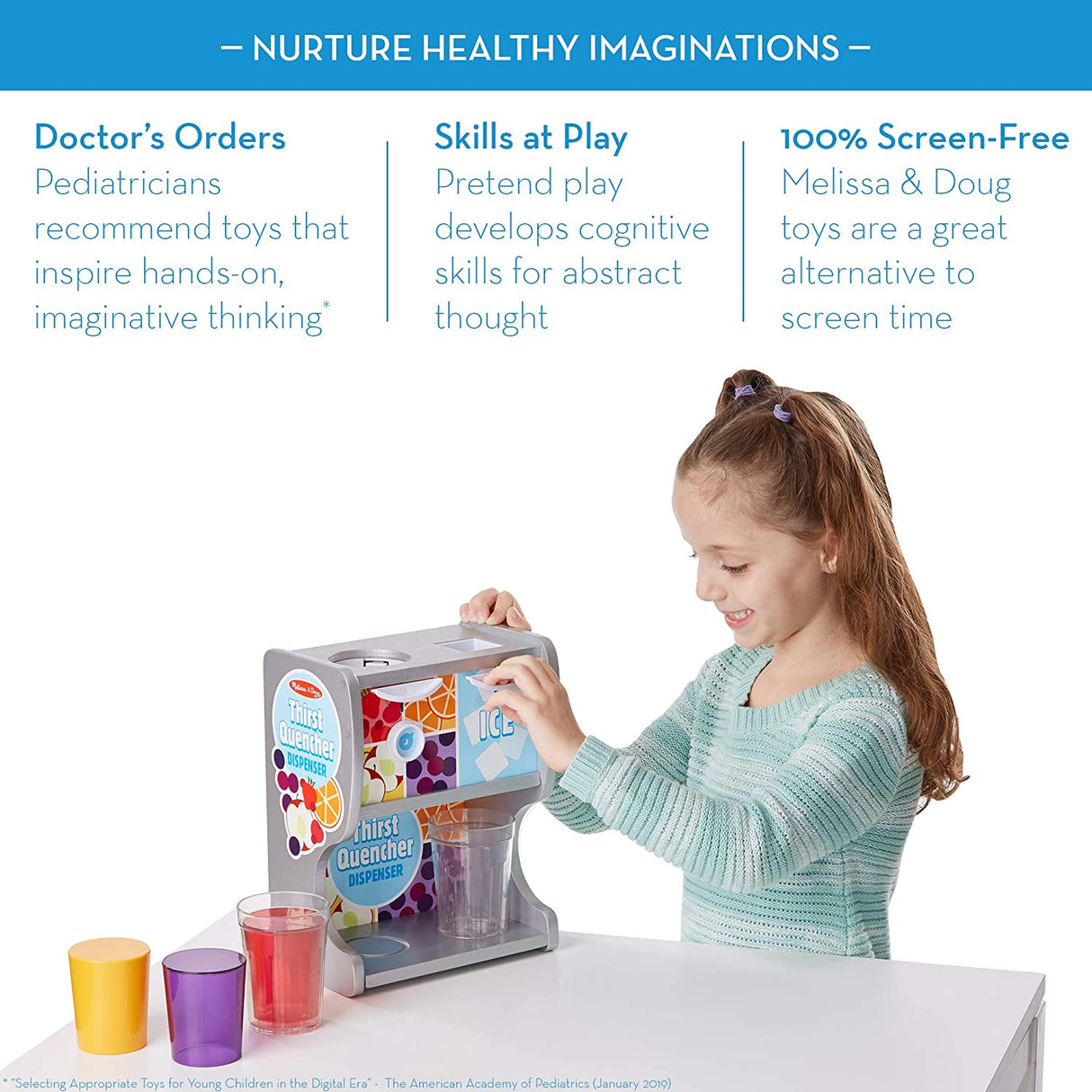 Melissa & Doug Dispensador de bebidas de madera Thirst Quencher 9300