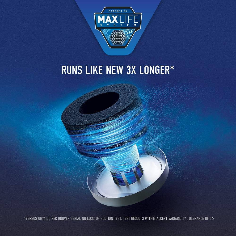 Hoover MAXLife Pet Max Complete, aspiradora vertical sin bolsa, para alfombras y suelos duros, UH74110, azul perla - DIGVICE MX