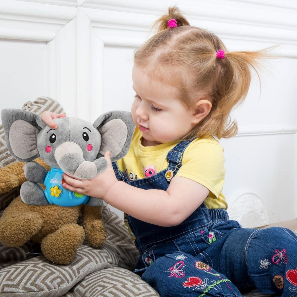 STEAM Life Baby Toys - Elefante de peluche para bebés - SL88001