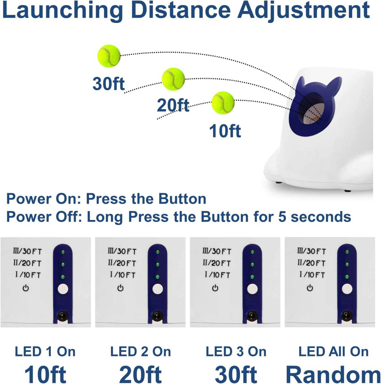 PALULU Lanzador automático de pelotas de juguete para perros, mini lanzador de pelotas de 2 pulgadas para perros pequeños y medianos - DIGVICE MX