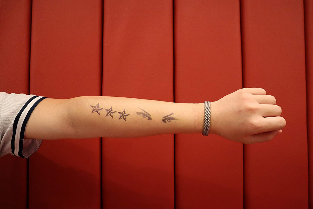 Prinker S Juego de recarga de tinta negra para tatuajes temporales con cartucho de tinta negra cosmético premium e imprimación para la piel - Compatible con el dispositivo Prinker S