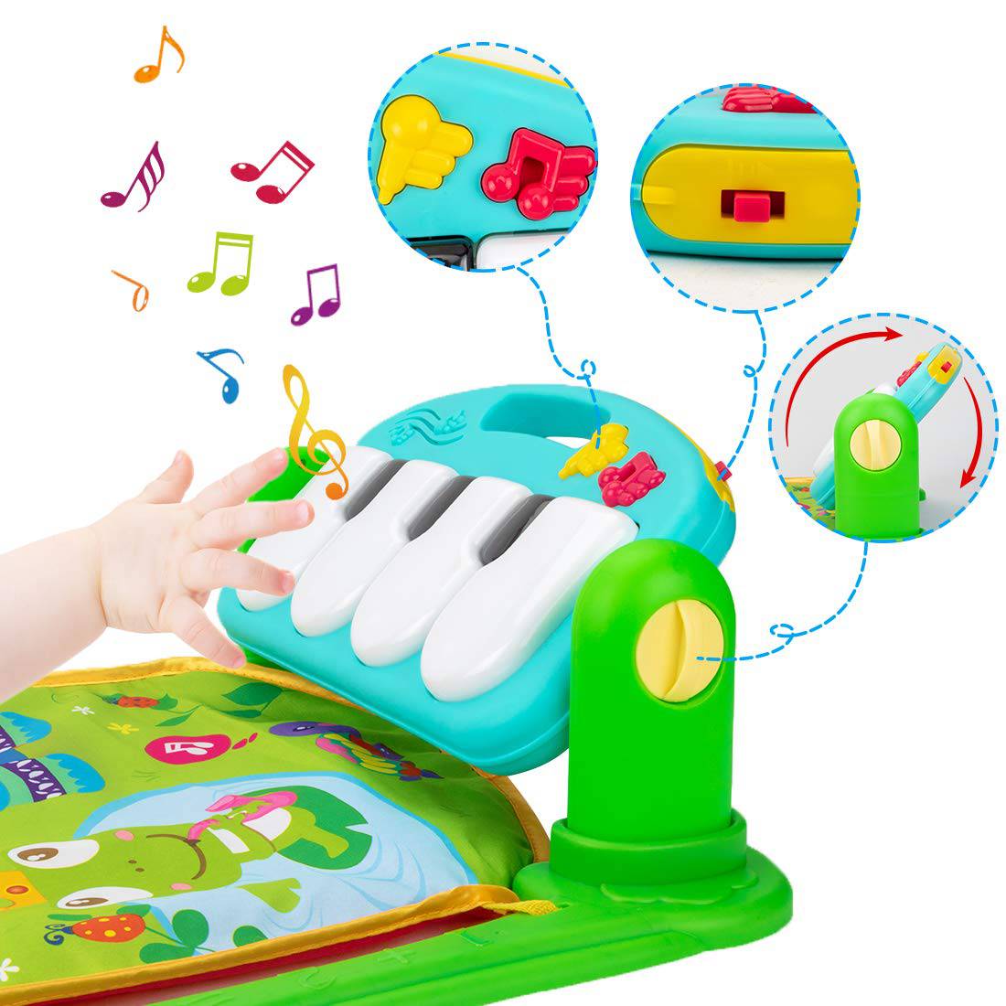 UNIH Baby Gym Play Mats, Kick and Play Piano Gym Centro de actividades para bebés - DIGVICE MX