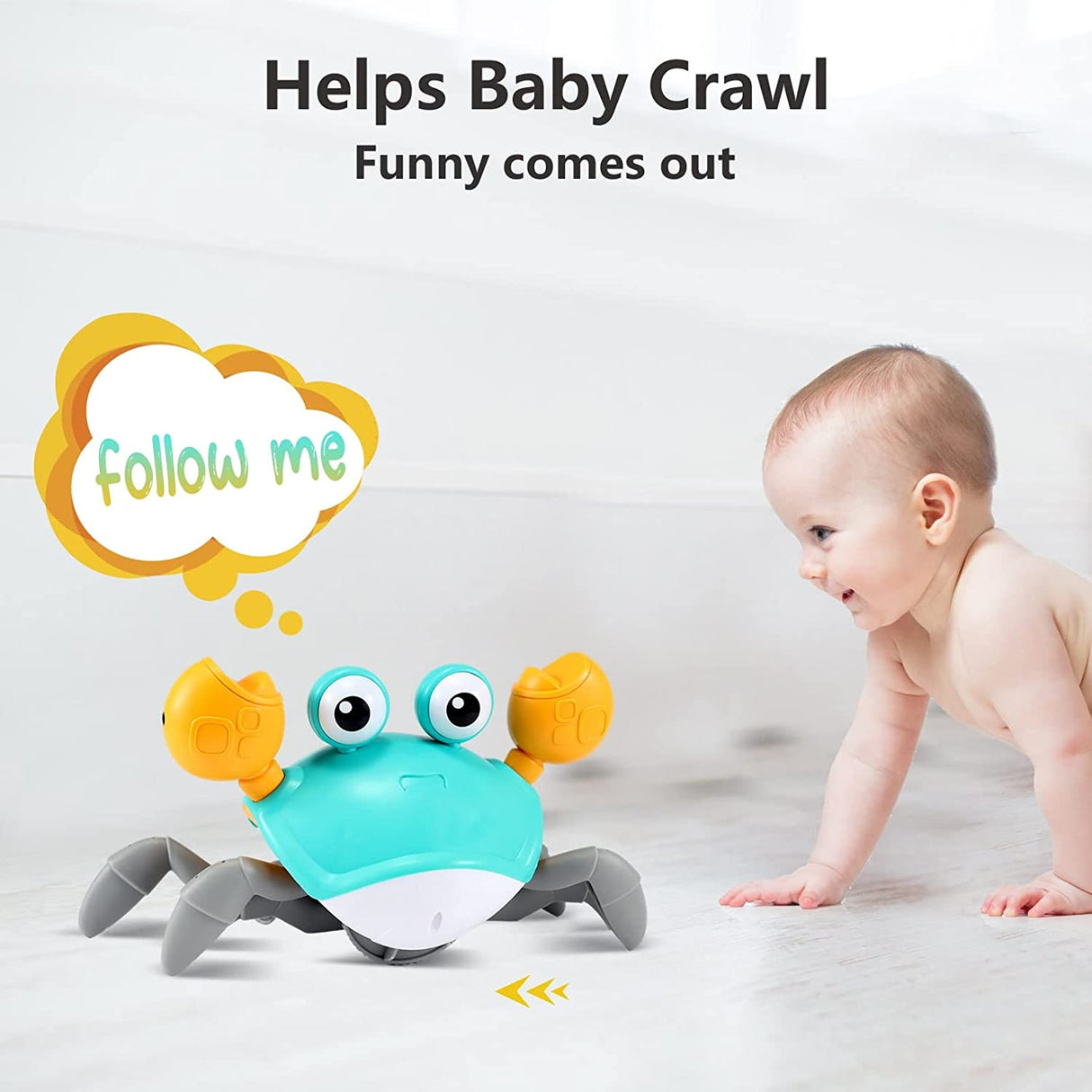 Control future - Baby Toys Infant Cangrejo: Tummy Time Juguete - CF-CRAB-0