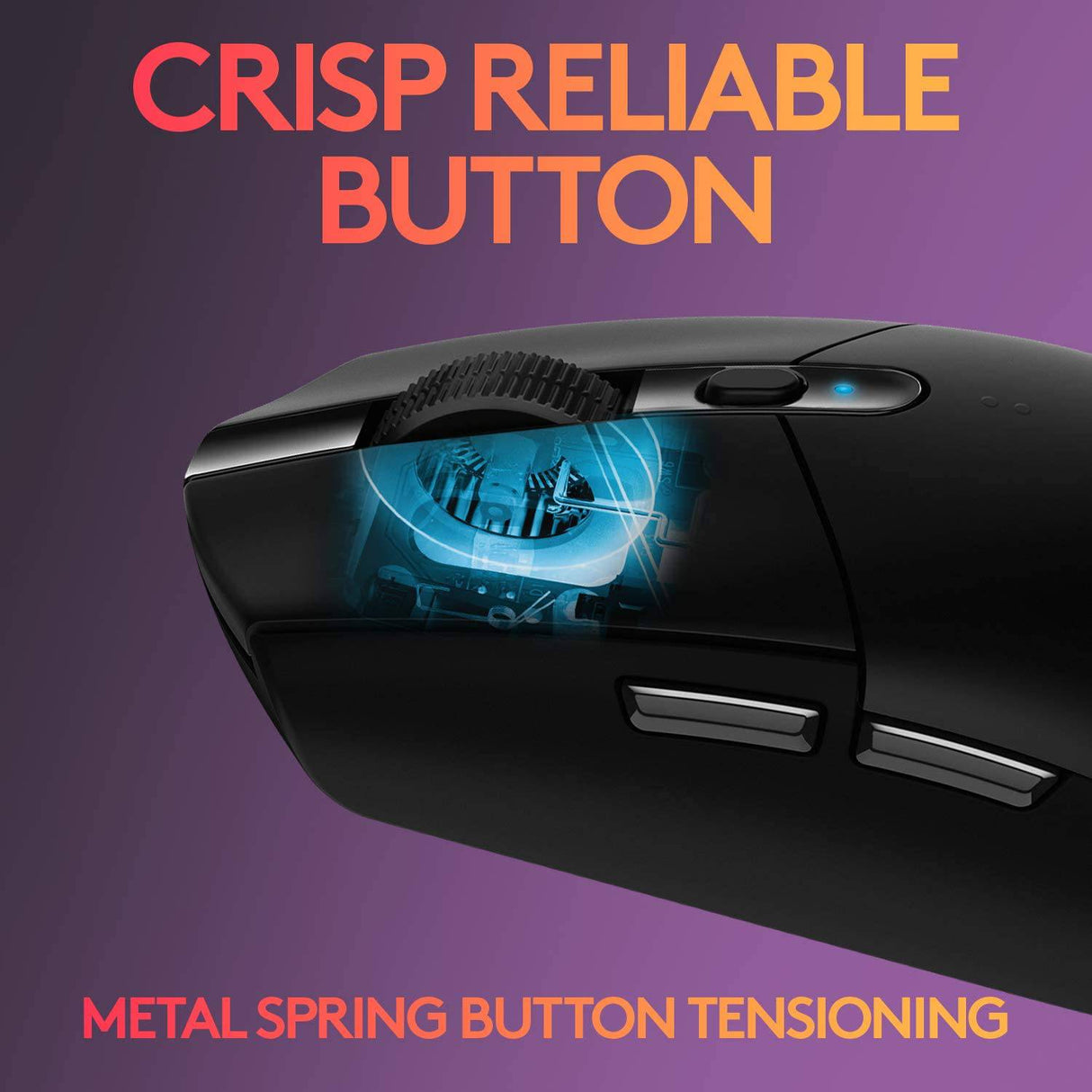 Logitech G305 LIGHTSPEED - Ratón inalámbrico para juegos, sensor Hero 12K, 12,000 DPI, liviano, 6 botones programables, 250 h de duración de la batería, memoria integrada, PC/Mac - Negro